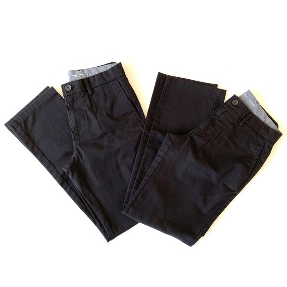 LOT OF 2 Old Navy Mens 28x32 Black Built-In Flex Chino Pants Straight & Loose - Picture 1 of 16